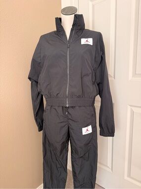 Jordan Black Track Jacket and Pants with Red Jumpman Patches